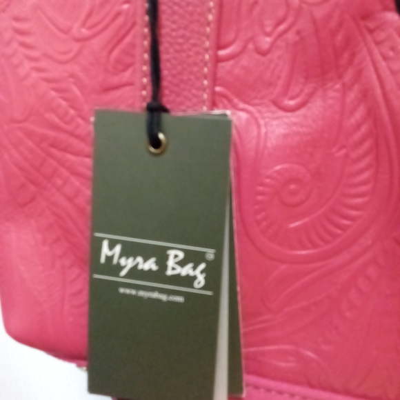 NWT Myra Bag Co Tooled Leather And Hide Purse - Picture 2 of 5